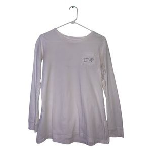 White Long Sleeved Vineyard Vine Shirt